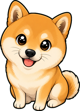 犬をちびキャラにした見本