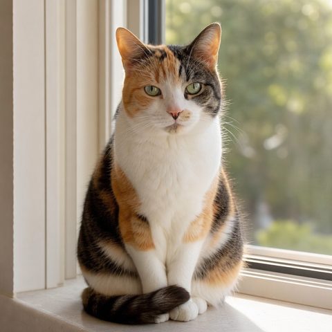 元の写真：三毛猫