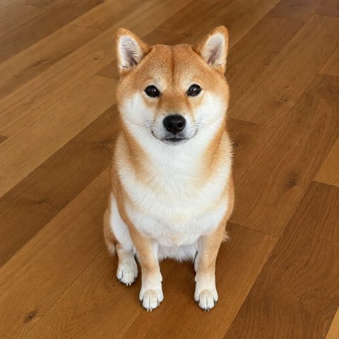 LINEスタンプの元にした柴犬の写真