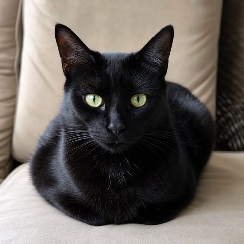 LINEスタンプの元にした黒猫の写真